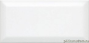 Керама Марацци Бланше 19040N Настенная плитка белый грань 9,9х20 см