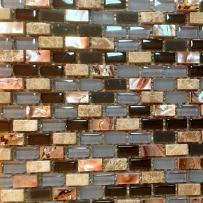 Lace Mosaic Перламутр Brown Pearl 005A Мозаика 10х20 28,6х28,8 см