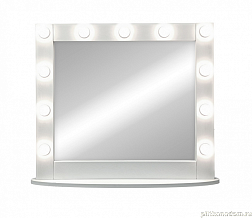 Гримерное зеркало Континент 800x700 настольное с механическим выключателем (белый) 11 ламп ЗГП44