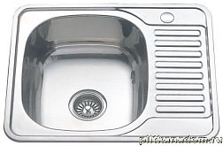 Sinklight Кухонная мойка врезная 6049 L-R-U толщина 0,8 мм, глубина чаши 180 мм, глянцевая 60х49
