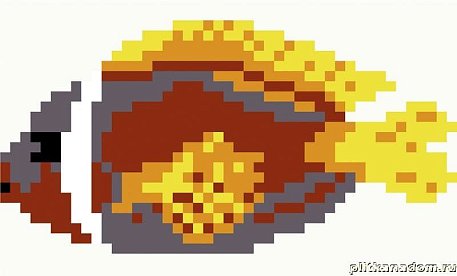 Альзаре Панно Рыбка 1 Мозаика 50,4x98,8 (2х2)