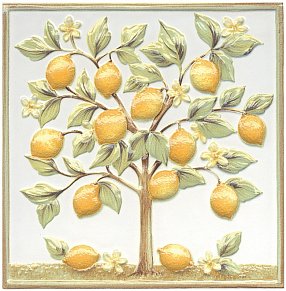 Керама Марацци Капри TLA001 Декор Лимонное дерево 20х20 см