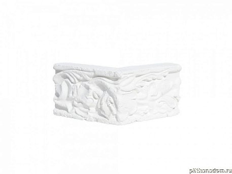 UniStone Барокко Белый Карниз угловой 12,4x8,6x2,5 см
