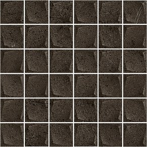 Paradyz Minimal Stone Nero Mozaika Prasovana Мозаика 4,8х4,8 29,8х29,8 см