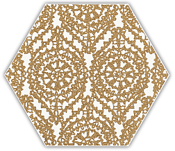Paradyz Shiny Lines Gold Heksagon Inserto A Декор 19,8х17,1 см