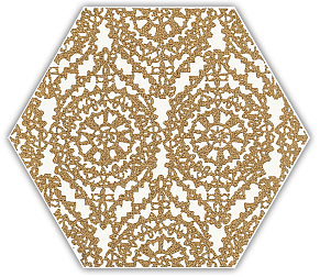 Paradyz Shiny Lines Gold Heksagon Inserto A Декор 19,8х17,1 см