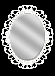 Зеркало Misty Аврора O.1076.PA.ZA col 131 Зеркало 820х1020 (белый, овальное)