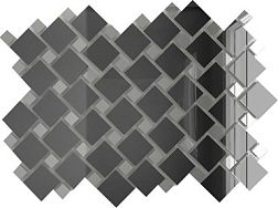 Компания ДСТ Зеркальная мозаика Графит+Серебро Г70С30 с чипом 2,5х2,5 и 1,2х1,2 30x30 см