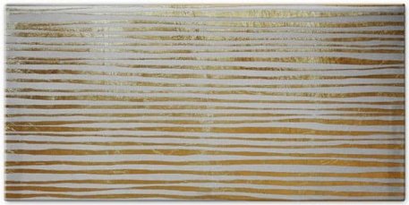 Caramelle Impressioni Righe Bianco-Oro Плитка из стекла 30х60