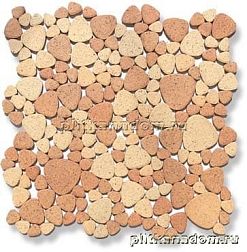 Giaretta Мозаика неглазур. Морские камешки Oak на бумаге 26,6х26,6 см