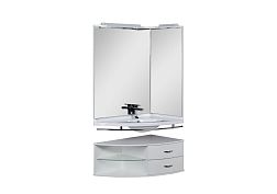 Комплект мебели для ванной Aquanet Корнер 89 R белый (открытый)