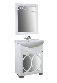 Мебель для ванны Атолл Доминикана 65 белый со стеклом