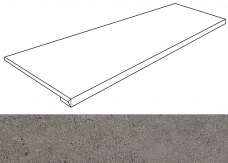 Apavisa Concept anthra sol 2cm top-100 Керамогранит 49,75x99,55 см
