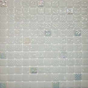 Gidrostroy Стеклянная мозаика L-017 Белая Глянцевая 2,5x2,5 31,7x31,7 см