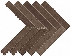 Atlas Concorde Dwell Brown Leather Herringbone Декор 36,2x41,2 см