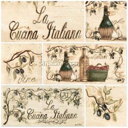 Фотоплитка Italiana Декор (2 шт. 20х10 + 4 шт. 10х10) см