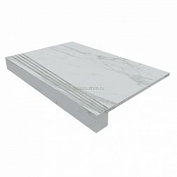 Estima Montis MN01 White Белая Неполированная + Подступенок (14,5x120) Ступень 33х120 см