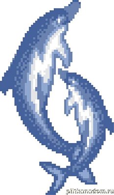 Альзаре Панно Дельфины пара Мозаика 120,8x206,6 (2х2)