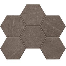 Estima Gabbro GB 03 Anthracite Серая Неполированная Hexagon Мозаика 25х28,5 см