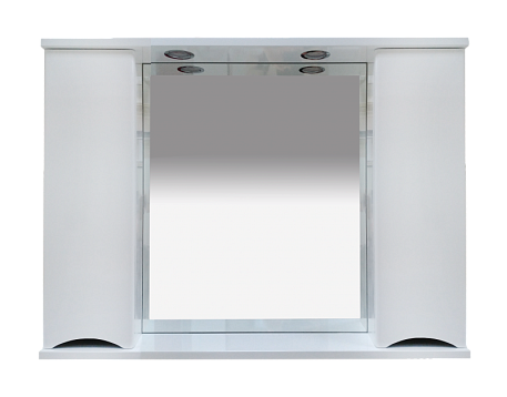 Зеркальный шкаф Misty Элвис -105 Зеркало-шкаф (свет) белая эмаль П-Элв-01105-011