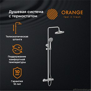 Душевая система Orange Thermo T02S3-912cr c термостатом, хром