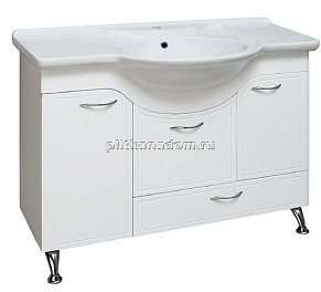 Runo Севилья Тумба с раковиной Дрея с корзиной для белья, 105