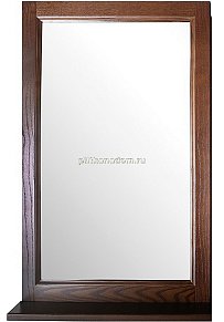 ASB-Woodline Гранда Зеркало с полкой Антикварный орех 60 см