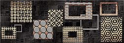 Eletto Ceramica Commesso Nero Geometria Декор 25,1х70,9 см