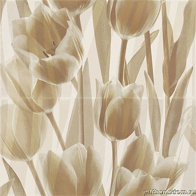 Paradyz Coraline Tulipany Панно (из 2-х плиток) 60х60
