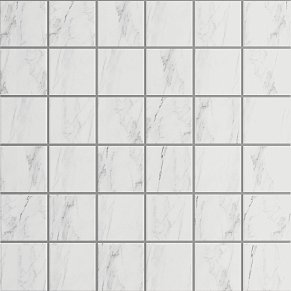 Ametis Supreme SM01 Platinum Белая Полированная Мозаика 30х30 (5х5) см