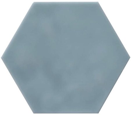 Adex Levante Hexagono Poniente Glossy Голубая Глянцевая Настенная плитка 10,8х12,4 см