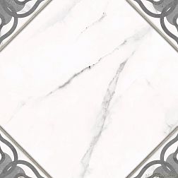Cersanit Gretta Белый рельеф Узоры Глазурованный Керамогранит 29,8x29,8 см