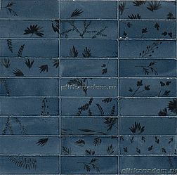 Marazzi Rice Blu Decoro Leaf Lux M96W Декор 5x15 см