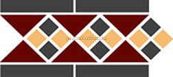 Top Cer Octagon New Border Lisbon with 1 strip (Tr.20, Dots 14+21, Strips 14) Бордюр 28х15 см