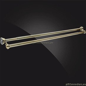 Elghansa Monterno CD-2-Bronze Карниз двойной для ванной с кольцами (12шт) 103,5-185, бронза