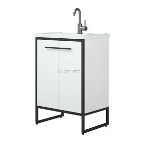 Corozo Айрон SD-00000399 Тумба под раковину 60, черно-белый, Фостер 60