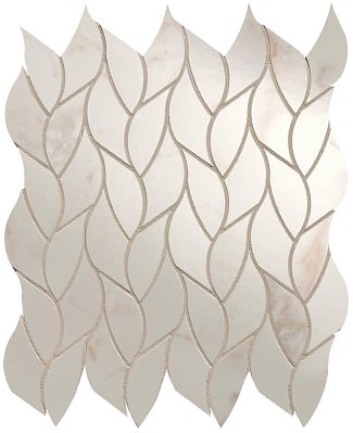 Fap Ceramiche Roma Gold Calacatta Delicato Leaves Бежевая Полированная Мозаика 25,9х30,9см