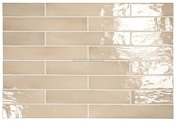 Equipe Manacor Beige Argile Бежевая Глянцевая Настенная плитка 6,5х40 см