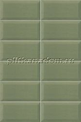 Mainzu Plus Bissel Green Olive Зеленая Глянцевая Настенная плитка 10х20 см