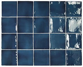 Equipe Manacor Ocean Blue Синяя Глянцевая Настенная плитка 10х10 см