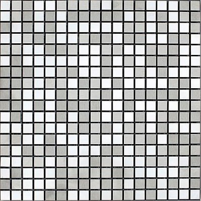 Bertini Mosaic Мозаика из металла Platinum metal Мозаика 1,5х1,5 сетка 30,5х30,5