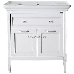 ASB-Woodline Гранда 11487-1 Тумба белая под раковина Дуглас 85 см
