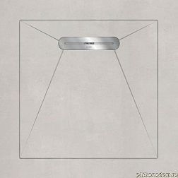 Aquanit Envelope Душевой поддон из керамогранита, цвет Beton Beyaz, 90х90