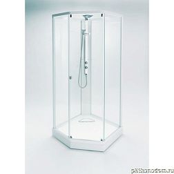 Ido Showerama 4985022909 Душевая кабина профиль белый,прозрачное стекло