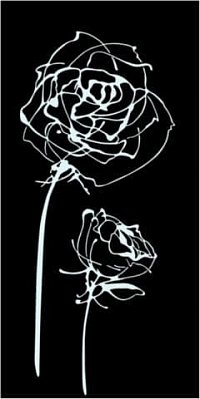 Halcon Ceramicas Blancos Dеcor Roses Noir Декор 30x60