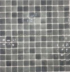 Gidrostroy Стеклянная мозаика QN-019 AS Серая Глянцевая Антискользящая 31,7x31,7 (2,5х2,5) см