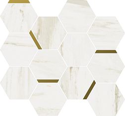 Italon Stellaris Carrara Ivory Chic Nat Белая Матовая Мозаика 28,3x32,8 см
