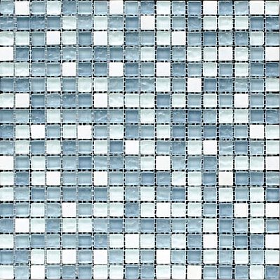 Bertini Mosaic Мозаика Миксы из стекла Light blue mix Мозаика 1,5х1,5 сетка 30,5х30,5