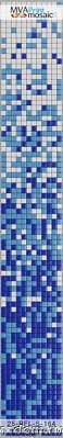 MVA-Mosaic 25RFL-S-164 Стеклянная мозаика растяжка 223х31,7 (2,5х2,5)