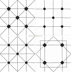 Lasselsberger-Ceramics Домино Декор Геометрия Белый Матовый 6032-0434 30х30 см